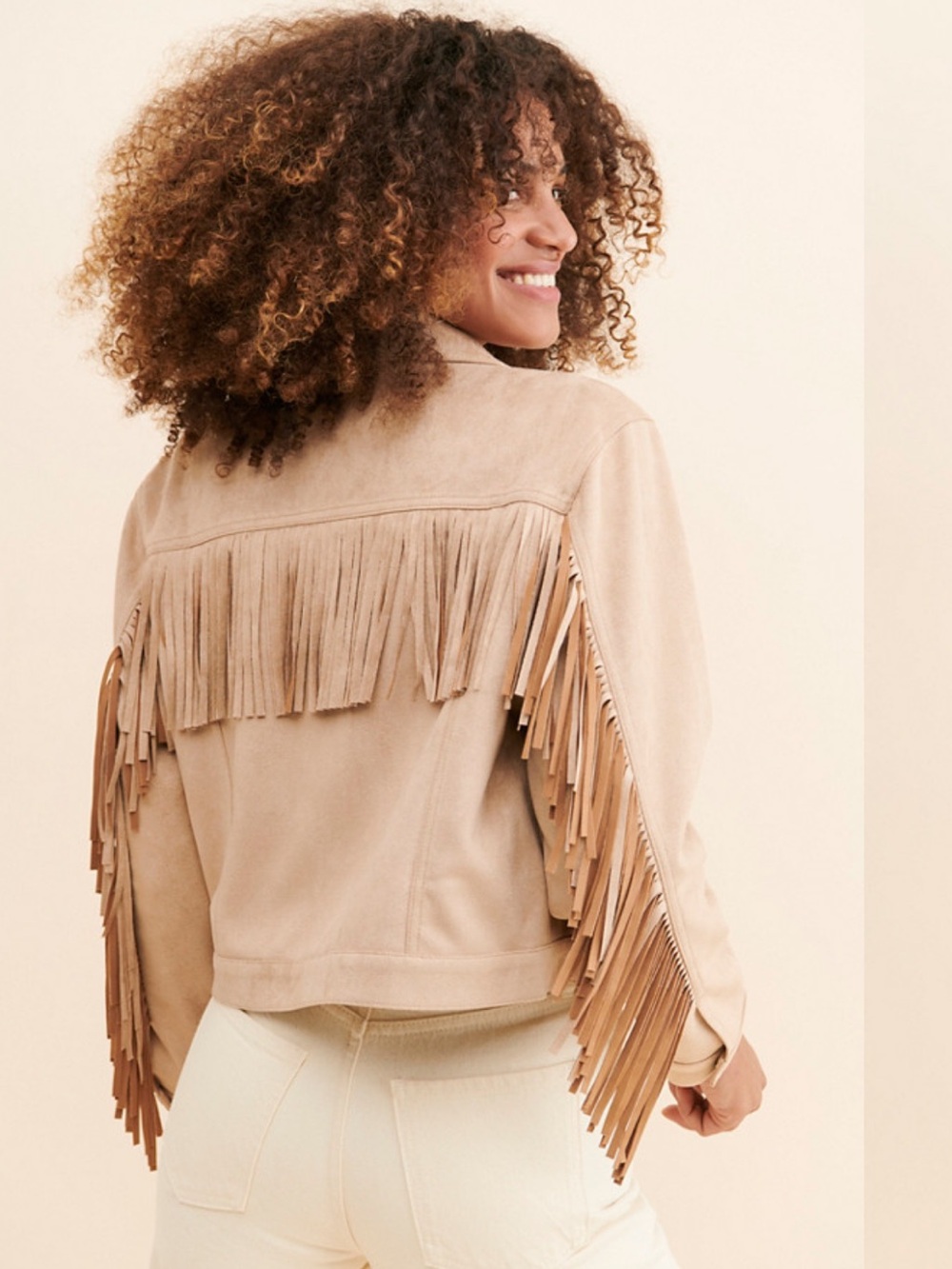 Suede fringe jacket